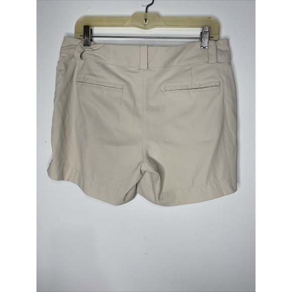 Nike Golf Shorts Tan Womens 10 Dri Fit Pockets High Rise Flat Front - Picture 4 of 5